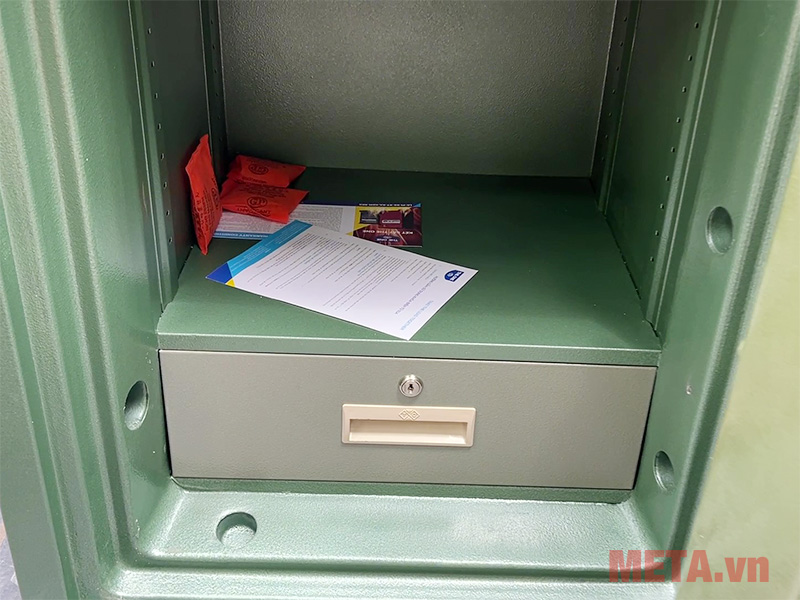 Két sắt chống cháy Hòa Phát KS168K1DT (khóa chìa và khóa điện tử)