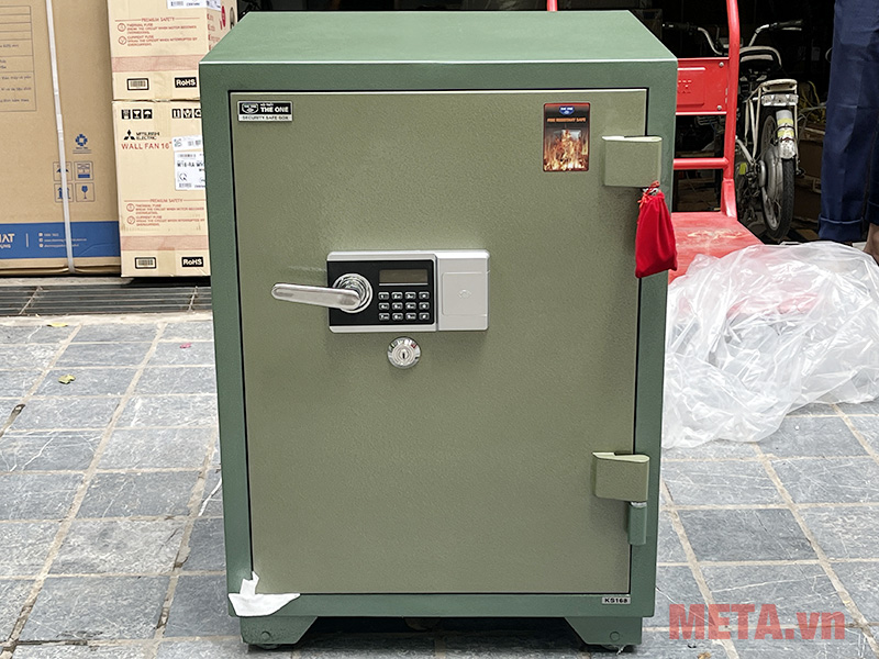 Két sắt chống cháy Hòa Phát KS168K1DT (khóa chìa và khóa điện tử)