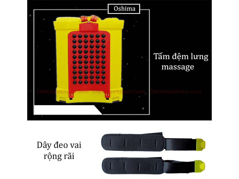 Bình xịt điện bơm đôi Oshima OS20 DP (1 acqui)