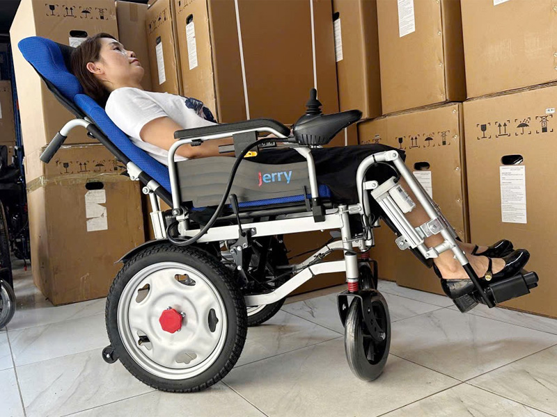 Xe lăn điện tự động ngả nằm Jerry 1803X/JRWD1803x-QS20
