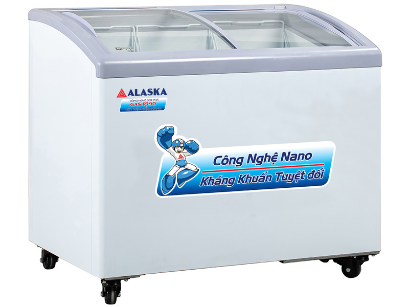Tủ đông nắp kính cong Alaska KC-210 300 lít