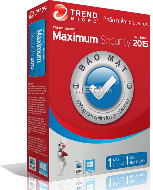 Phần mềm diệt virus Trend Micro Maximum Security 2015