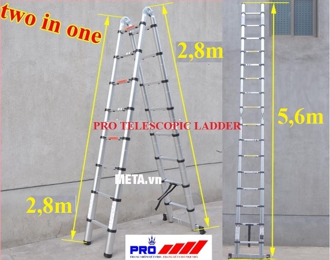 Thang nhôm rút gọn đa năng Pro PR-56AI