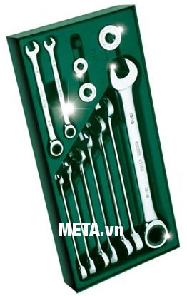 Bộ khay cờ lê tự động 2 đầu 14 chi tiết (hệ inch) Sata 09923