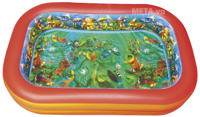 Bể phao 3D hình chữ nhật (kèm theo 2 kính bơi 3D) Bestway 54114