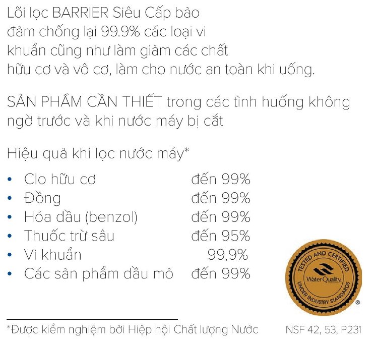 Lõi lọc nước Barrier Ultra FC-ULT
