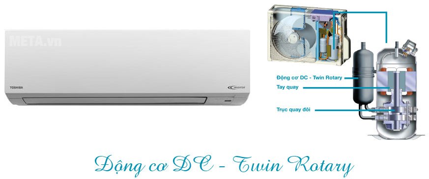 Điều hòa 2 chiều Inverter 22000 BTU Toshiba H22S3KV-V