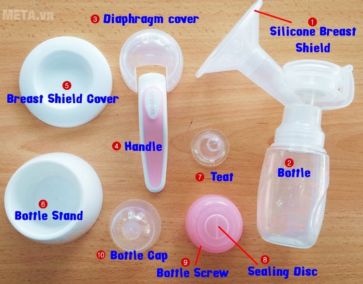 Máy hút sữa bằng tay Mezzo Unimom có mát xa silicone UM880052 (UM871135)