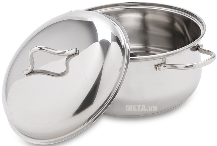 Bộ nồi inox 3 đáy Happy Cook HC08C5 có nắp nồi chịu nhiệt tốt Bộ nồi inox 3 đáy Happy Cook HC08C5 có nắp nồi chịu nhiệt tốt