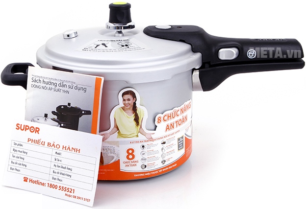 Nồi áp suất oxy hóa mềm Supor YH18N1 3,5 lít - Tặng kèm vỉ hấp