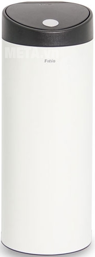Thùng rác Inox nhấn tròn lớn Fitis RTL1-904 - 15L (trắng)