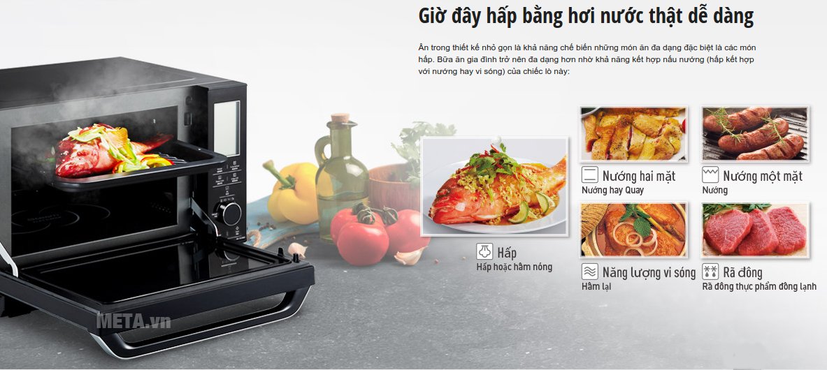 Lò vi sóng điện tử, hấp nướng đối lưu Panasonic NN-DS596BYUE - 27 lít