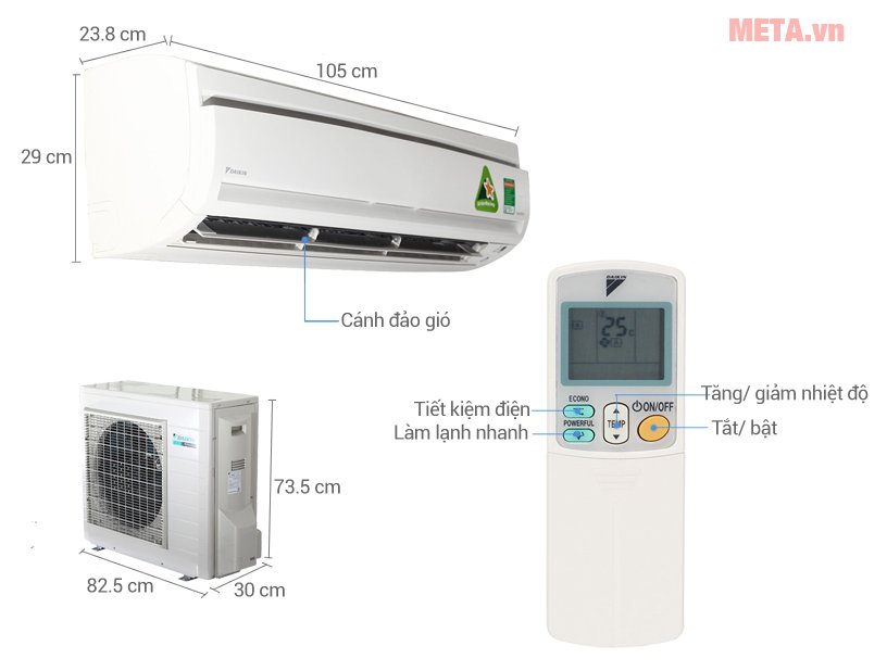 Điều hòa 2 chiều Daikin Inverter 18.000 BTU FTXS50GVMV/RXS50GVMV