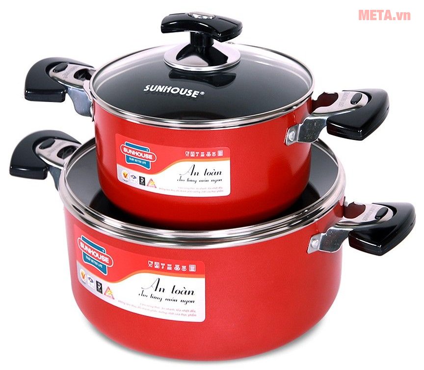 Bộ nồi chảo Sunhouse SHG-CS55