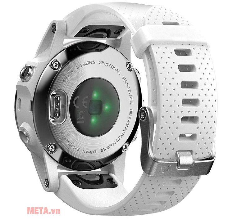 Vòng đeo tay theo dõi sức khỏe Garmin Fenix 5S Carrara White