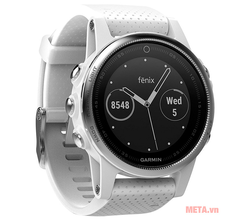 Vòng đeo tay theo dõi sức khỏe Garmin Fenix 5S Carrara White