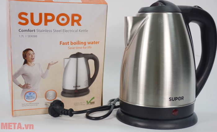 Bình đun siêu tốc inox Supor Comfort 1.7L SEK088