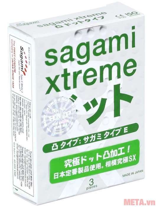 Bộ 2 hộp bao cao su Sagami Xtreme White (1 hộp 3 chiếc - 2 hộp 6 chiếc)