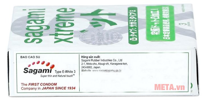 Bộ 2 hộp bao cao su Sagami Xtreme White (1 hộp 3 chiếc - 2 hộp 6 chiếc)