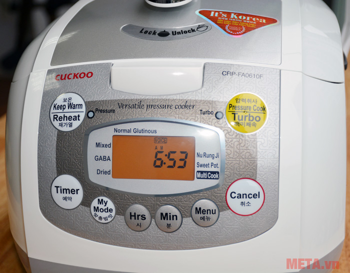 Nồi cơm áp suất điện tử Cuckoo 1 lít CRP-FA0610F