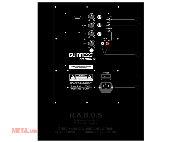 Loa sub Guinness SB-1800III