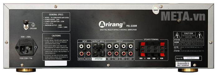 Máy tăng âm amply karaoke Arirang PA-330R