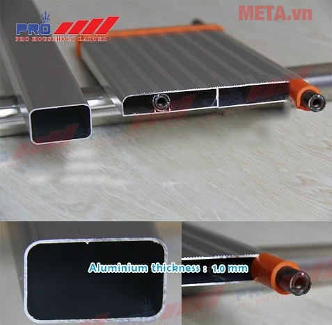 Thang inox bản to tay vịn Pro 3 bậc PRI-03