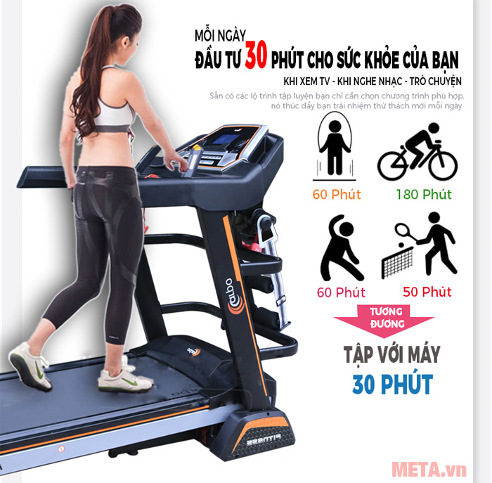 Máy chạy bộ điện gia đình Carpo AH508DS