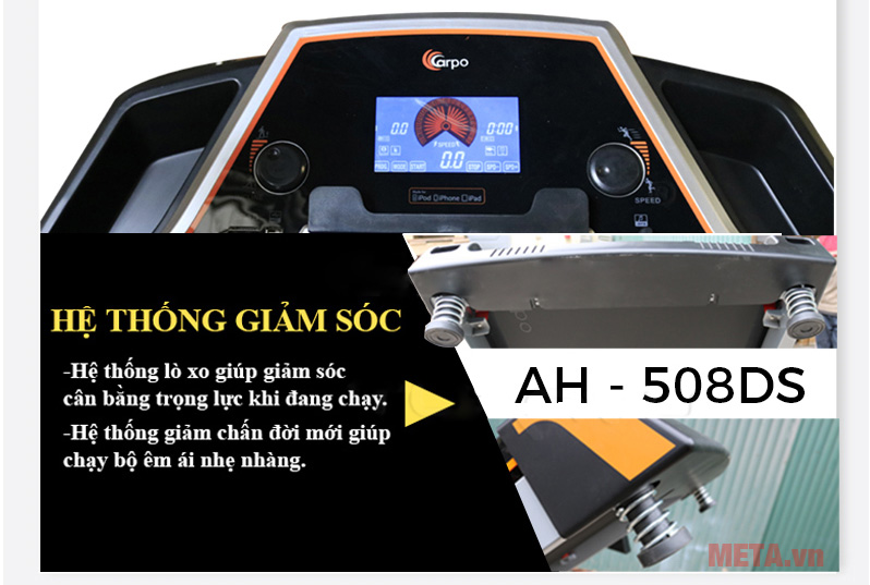 Máy chạy bộ điện gia đình Carpo AH508DS
