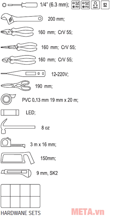 Bộ sửa chữa điện gia dụng 147 chi tiết YATO YT-39000
