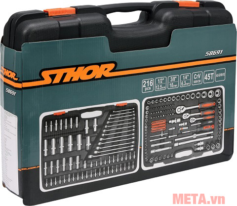 Bộ tuýp tay vặn tổng hợp 216 chi tiết STHOR-58691