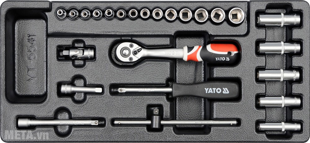 Khay tuýp tay vặn 1/4” 25PCS YT-5541