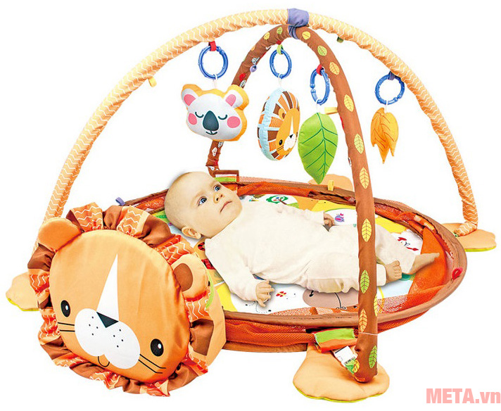 Thảm nằm chơi hình sư tử 3 trong 1 Konig Kids KK63571