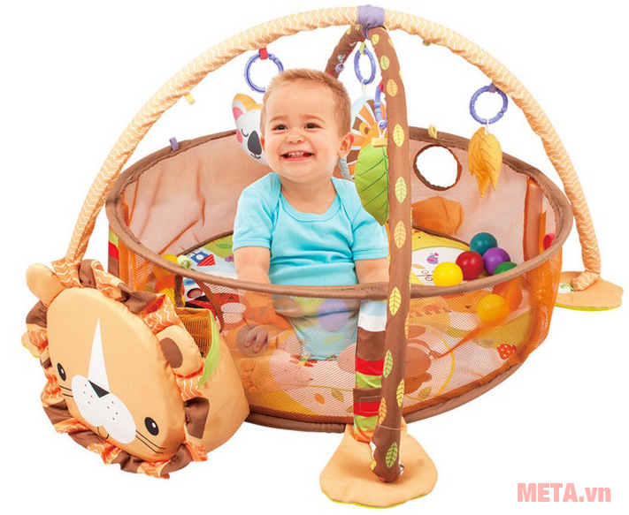 Thảm nằm chơi hình sư tử 3 trong 1 Konig Kids KK63571