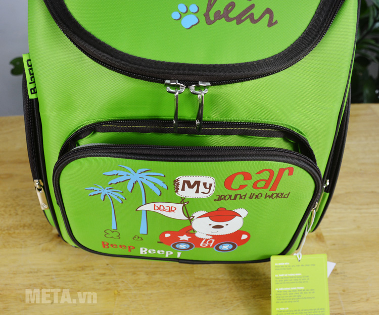 Balo chống gù Teddy Bear B-12-015 (xanh lá)