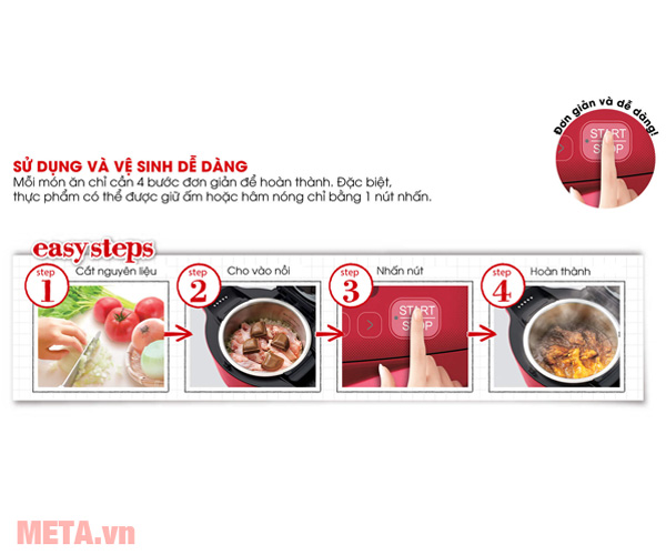 Nồi nấu tự động Healsio Sharp KN-H24VNA