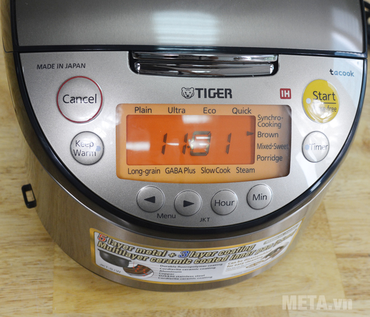 Nồi cơm điện tử cao tần Tiger JKT-S10W 1 lít