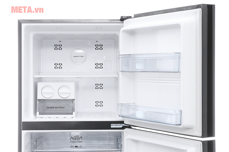 Tủ lạnh Aqua Inverter 301 lít AQR-IG316DN (GB)- mặt gương
