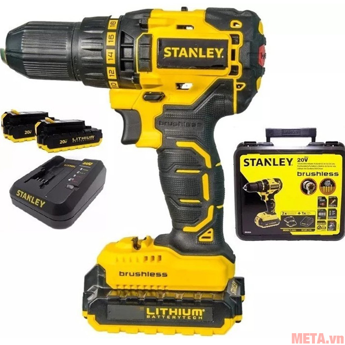 Máy khoan vặn vít động lực dùng pin Stanley SBH201d2k