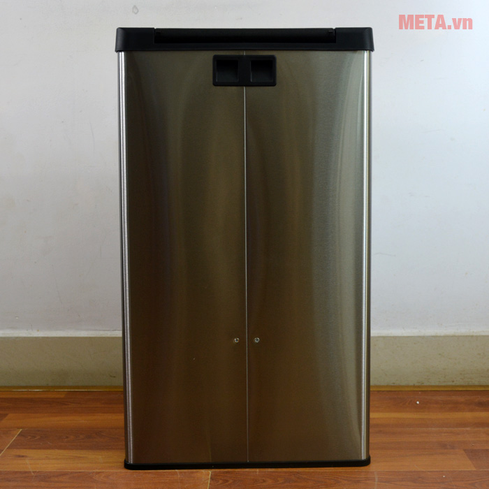 Thùng rác inox đạp vuông lớn Fitis Mega SPL2-901 - 40 lít (bạc)
