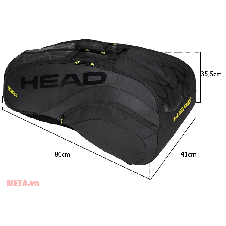 Túi đựng vợt tennis Head Radical LTD 12R Monstercombi (12 vợt)