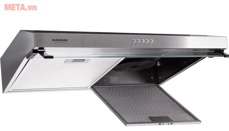 Máy hút mùi vỏ Inox Sunhouse SHB6118I