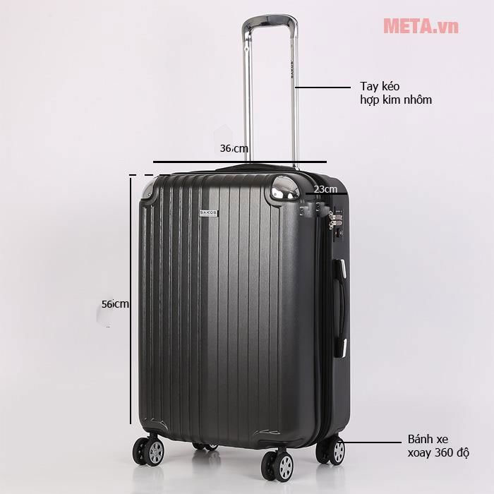 Vali nhựa Sakos khung dây kéo Sapphire Z22