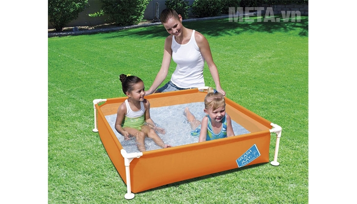 Bể phao vuông khung kim loại Bestway 56217
