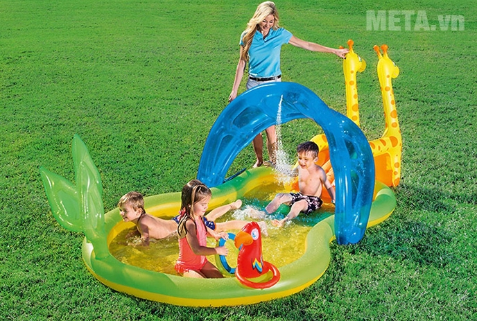 Bể bơi phao cầu trượt hình con hươu Bestway 53060