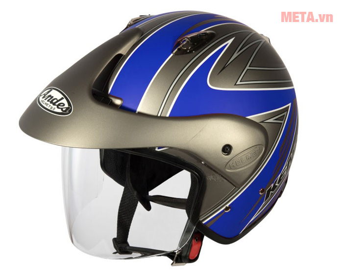 Mũ bảo hiểm 3/4 Andes 3S-306E (AS-306E) tem nhám (Size 57 59 cm)