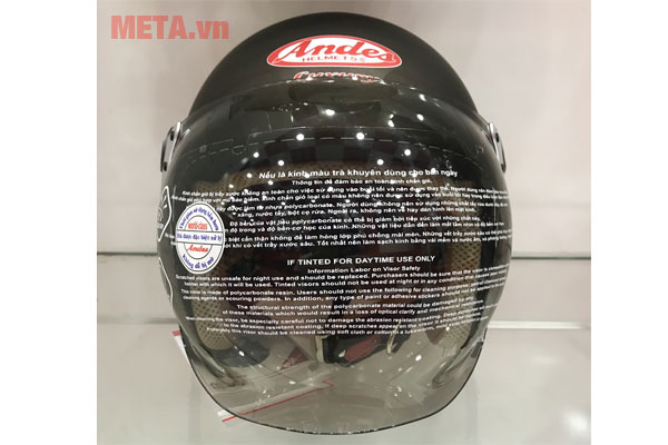 Mũ bảo hiểm trơn nhám Andes Luxury LU-382DC