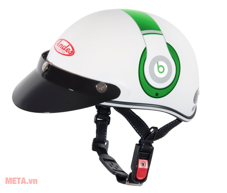 Mũ bảo hiểm Andes 3S (AS)- Haly - Tem W326 nhám (54cm - 56cm)