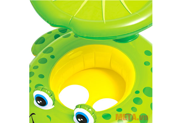 Phao bơi Intex xỏ chân mái che hình ếch xanh 56584