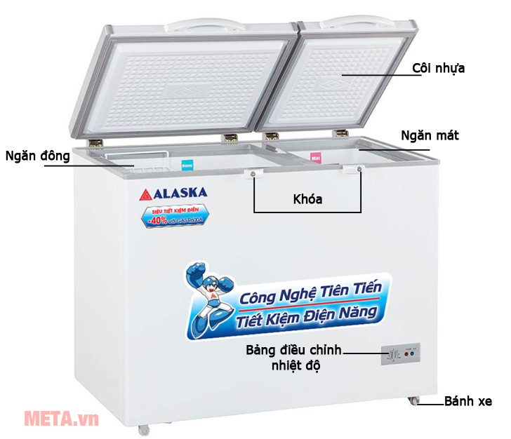 Tủ đông Alaska BCD-3571 (350 lít) - META.vn